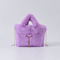 Faux Rabbit Fur Plush Handbag — Large Capacity Shoulder & Crossbody | Women