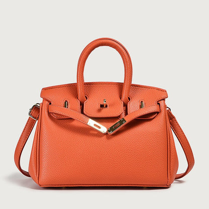 Vegan PU Leather Classic Tote Bag — Top Handle Luxury Handbag | Women