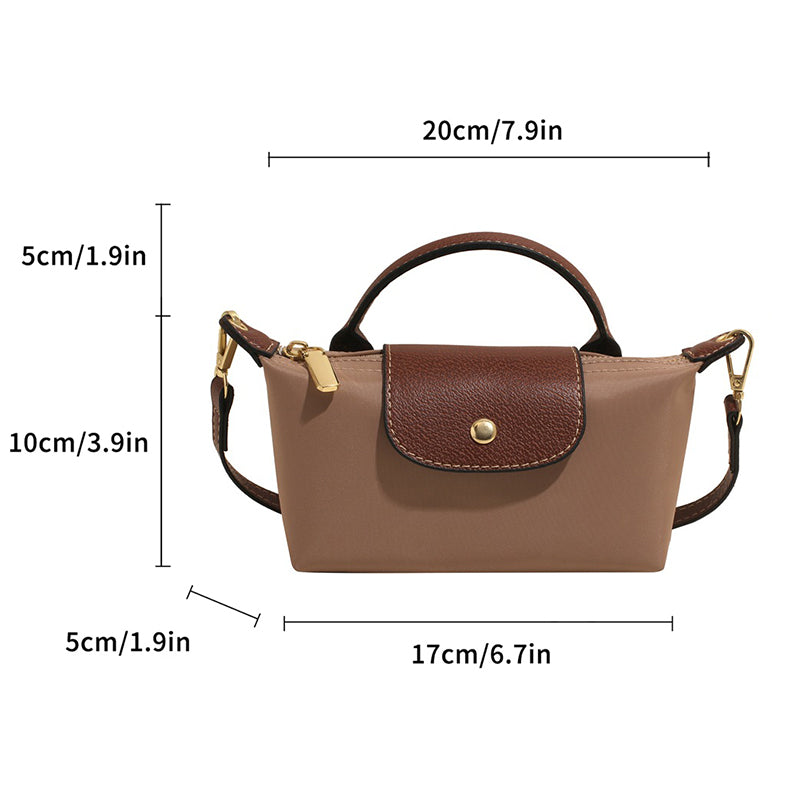 Mini Dumpling Crossbody Bag — Color-Block Nylon Phone Bag | Women 2025