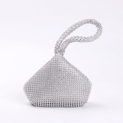 Rhinestone Evening Clutch Bag — Crystal Embellished Silk Handbag | Women