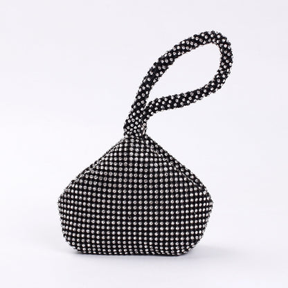 Rhinestone Evening Clutch Bag — Crystal Embellished Silk Handbag | Women