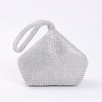 Rhinestone Evening Clutch Bag — Crystal Embellished Silk Handbag | Women