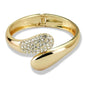 Statement Alloy Cuff Bangle — Open Gold Tone Bracelet | Women