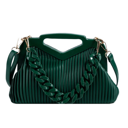Pleated Triangle Shoulder Bag — Designer-Inspired Crossbody & Clutch | Women