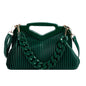 Pleated Triangle Shoulder Bag — Designer-Inspired Crossbody & Clutch | Women