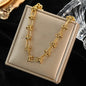 Exaggerated Gold Thick Chain Necklace — 316L Stainless Steel Waterproof | Women