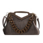 Pleated Triangle Shoulder Bag — Designer-Inspired Crossbody & Clutch | Women