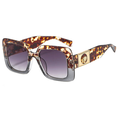 Trendy Two-Tone Box Frame Sunglasses — Internet Celebrity Style | Women