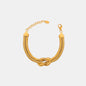 Titanium Steel Knot Bracelet — Gold & Silver Adjustable Chain | Women