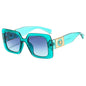 Trendy Two-Tone Box Frame Sunglasses — Internet Celebrity Style | Women