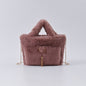 Faux Rabbit Fur Plush Handbag — Large Capacity Shoulder & Crossbody | Women