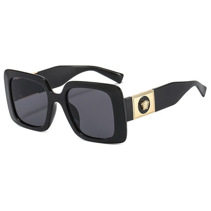 Trendy Two-Tone Box Frame Sunglasses — Internet Celebrity Style | Women