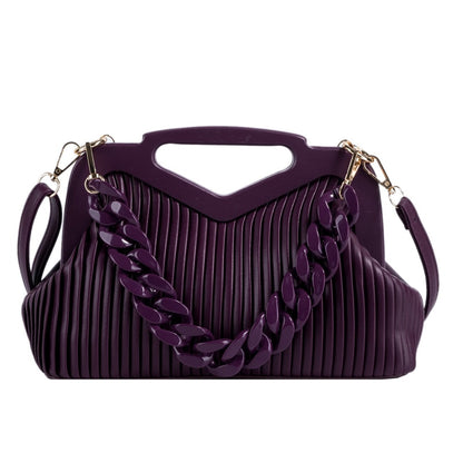 Pleated Triangle Shoulder Bag — Designer-Inspired Crossbody & Clutch | Women