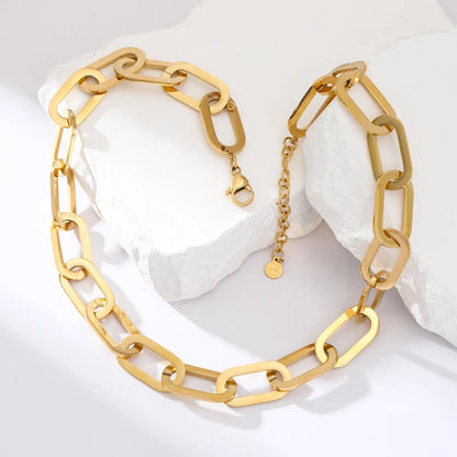 Exaggerated Gold Thick Chain Necklace — 316L Stainless Steel Waterproof | Women