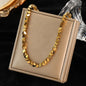 Exaggerated Gold Thick Chain Necklace — 316L Stainless Steel Waterproof | Women
