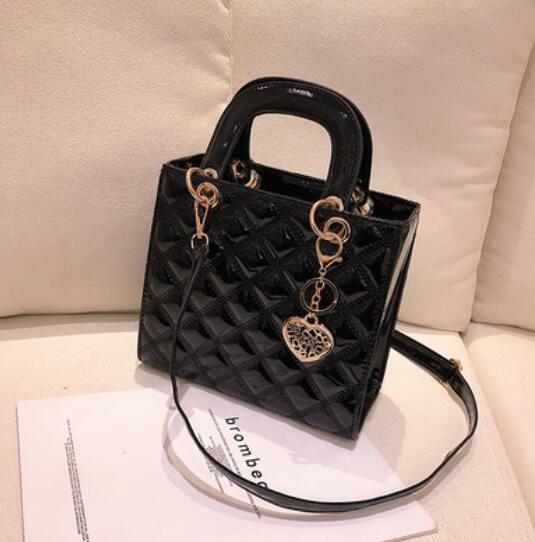 Lingge Quilted Chain Shoulder Bag — Patent Leather Designer Crossbody | Women