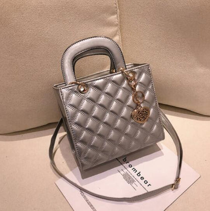Lingge Quilted Chain Shoulder Bag — Patent Leather Designer Crossbody | Women