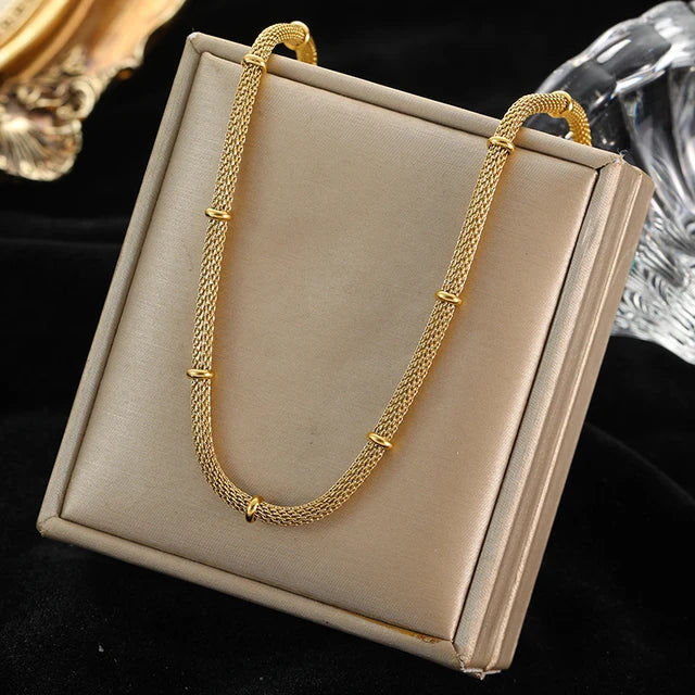 Exaggerated Gold Thick Chain Necklace — 316L Stainless Steel Waterproof | Women