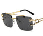 Hollow Mirror Leg Sunglasses — Hip Hop Street Style Gold Frame | Unisex