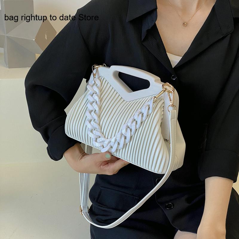 Pleated Triangle Shoulder Bag — Designer-Inspired Crossbody & Clutch | Women