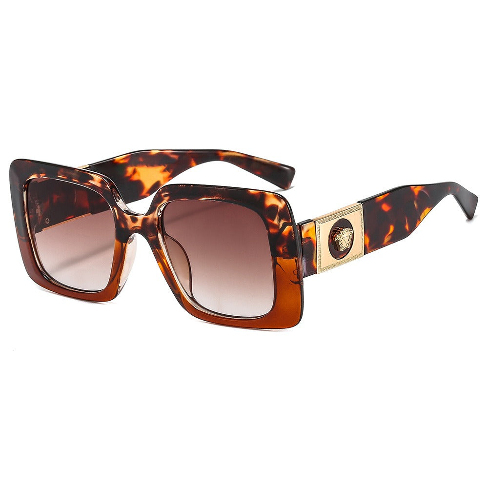 Trendy Two-Tone Box Frame Sunglasses — Internet Celebrity Style | Women