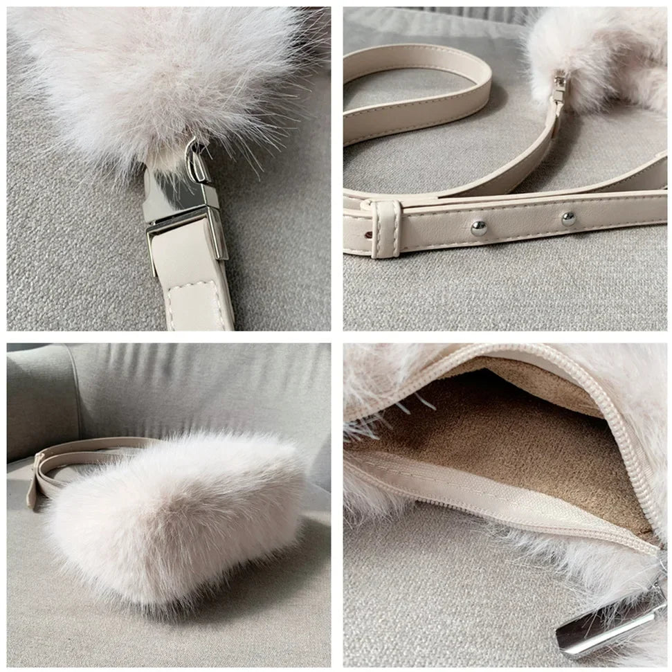 Plush Faux Fur Box Bag — Fluffy Shoulder, Crossbody & Clutch | Women