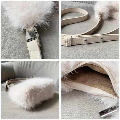 Plush Faux Fur Box Bag — Fluffy Shoulder, Crossbody & Clutch | Women
