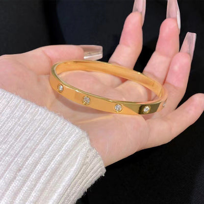 Minimalist Titanium Steel Bracelet — Non-Fading European Luxury Style | Women