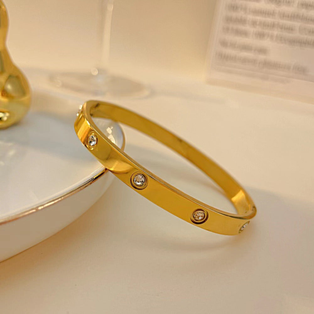 Minimalist Titanium Steel Bracelet — Non-Fading European Luxury Style | Women
