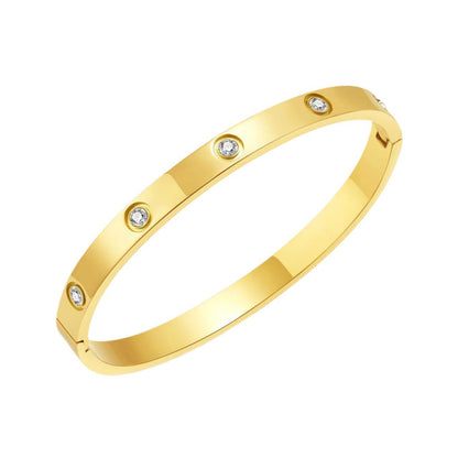 Minimalist Titanium Steel Bracelet — Non-Fading European Luxury Style | Women
