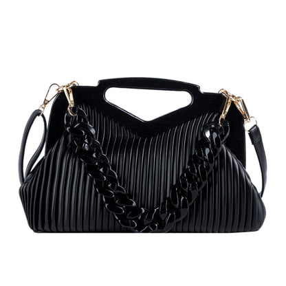 Pleated Triangle Shoulder Bag — Designer-Inspired Crossbody & Clutch | Women