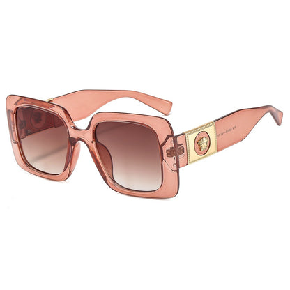 Trendy Two-Tone Box Frame Sunglasses — Internet Celebrity Style | Women