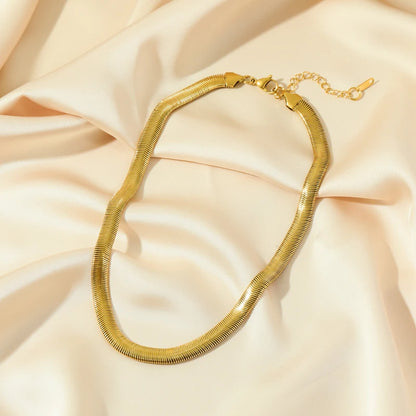 Exaggerated Gold Thick Chain Necklace — 316L Stainless Steel Waterproof | Women