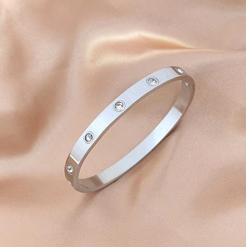 Minimalist Titanium Steel Bracelet — Non-Fading European Luxury Style | Women