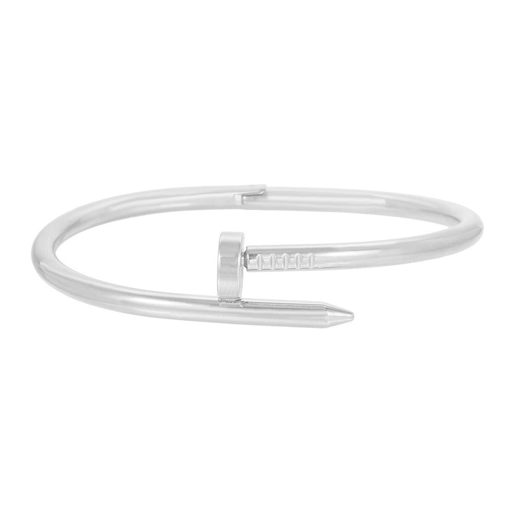 Titanium Steel Rivet Bracelet — INS Style Open Cuff | Unisex