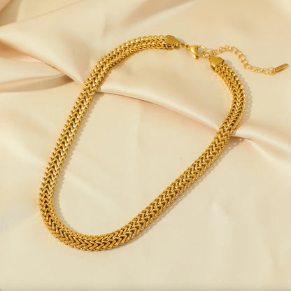 Exaggerated Gold Thick Chain Necklace — 316L Stainless Steel Waterproof | Women