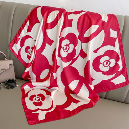 Korean-Style Square Silk Scarf — Headband, Bag Charm & Neck Tie | Women