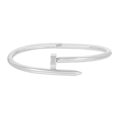 Titanium Steel Rivet Bracelet — INS Style Open Cuff | Unisex