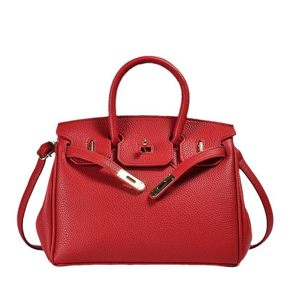 Vegan PU Leather Classic Tote Bag — Top Handle Luxury Handbag | Women