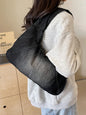Crescent Shaped Denim Shoulder Bag — Half Moon Casual Crossbody | Women