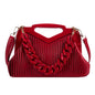 Pleated Triangle Shoulder Bag — Designer-Inspired Crossbody & Clutch | Women