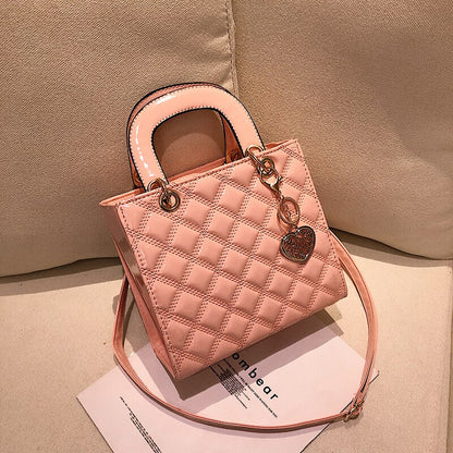 Lingge Quilted Chain Shoulder Bag — Patent Leather Designer Crossbody | Women
