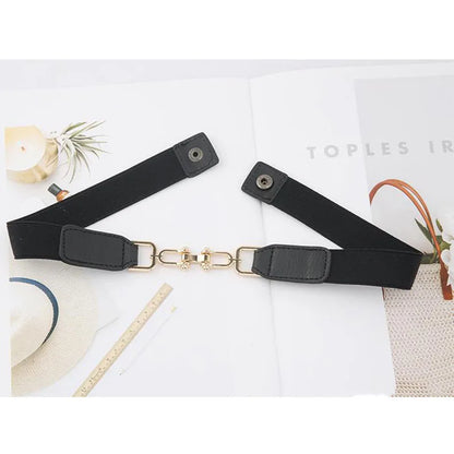 Fashion Female Metal Chain Elastic Waistband Fine Cummerbund Cinch Belt for Women Dress Coat Clothing Accessories