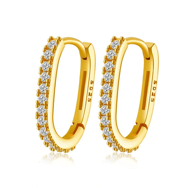 New 925 Sterling Silver Gold Hoop Earrings For Women Luxury Fine Small Huggie Earring Designer Origin Fashion Jewelry Gifts 2021