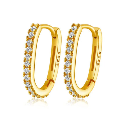 New 925 Sterling Silver Gold Hoop Earrings For Women Luxury Fine Small Huggie Earring Designer Origin Fashion Jewelry Gifts 2021