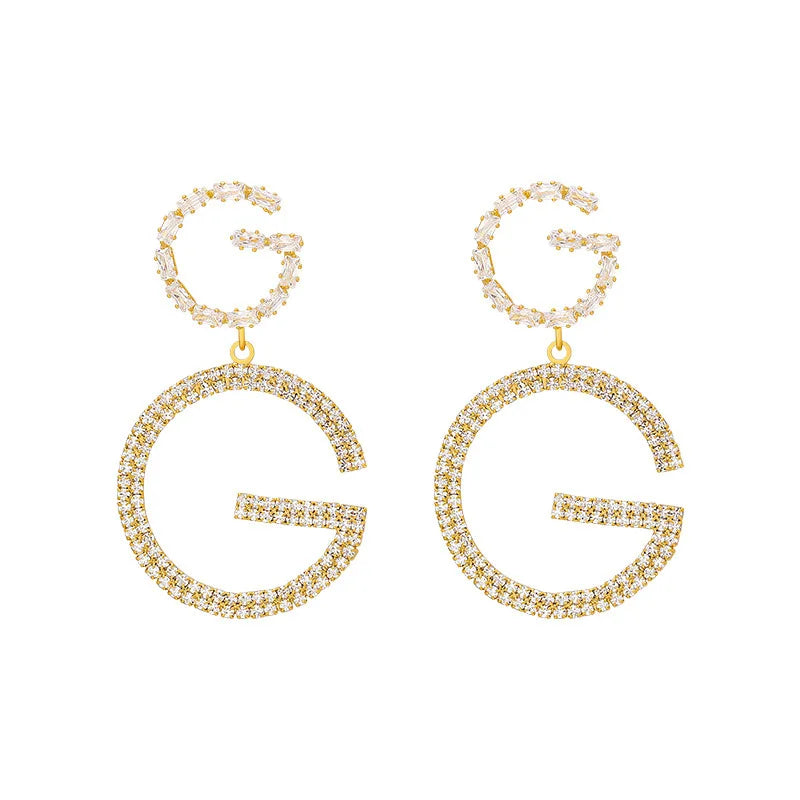 New Arrival Luxury Korean Fashion Big Letter G Jewelry Earrings GG Charming Drop Earrings For Female Designer Party Wedding