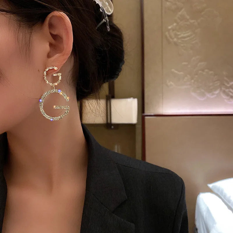 New Arrival Luxury Korean Fashion Big Letter G Jewelry Earrings GG Charming Drop Earrings For Female Designer Party Wedding