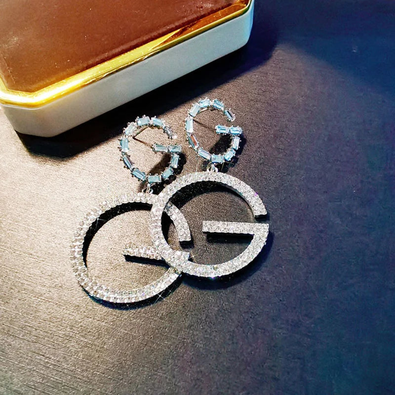 New Arrival Luxury Korean Fashion Big Letter G Jewelry Earrings GG Charming Drop Earrings For Female Designer Party Wedding