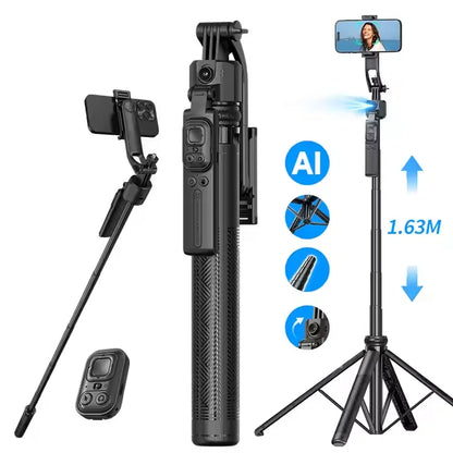 C17 AI Face Tracking Selfie Stick Tripod | 360° Gesture Control for TikTok & Streaming
