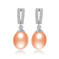 AAAA Natural Freshwater Pearl Drop Earrings | 925 Sterling Silver | 5 Colors